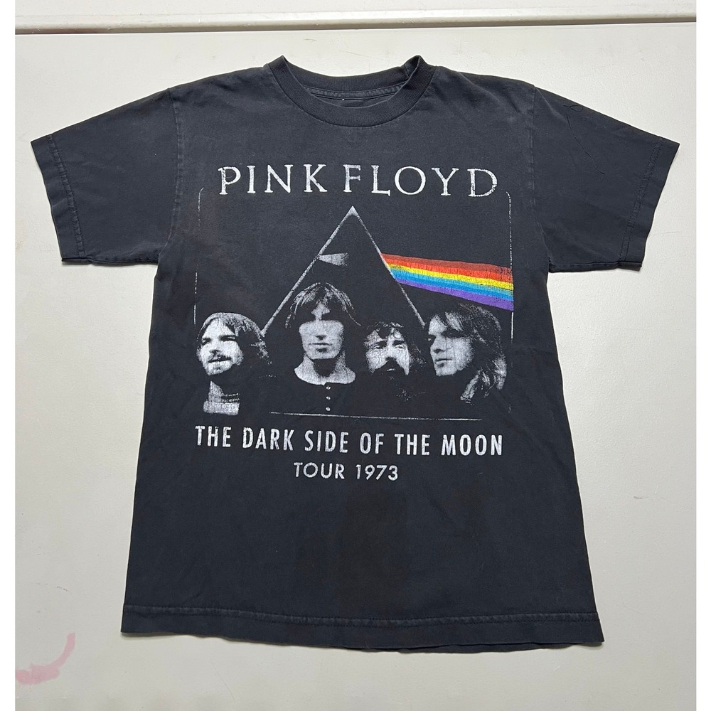 Pink Floyd T-Shirt Mens Small Black Dark Side of the Moon Tour 1973 Graphic Tee